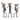 3 Mini Musician Cats Modern Sculpture - DecorOfficial