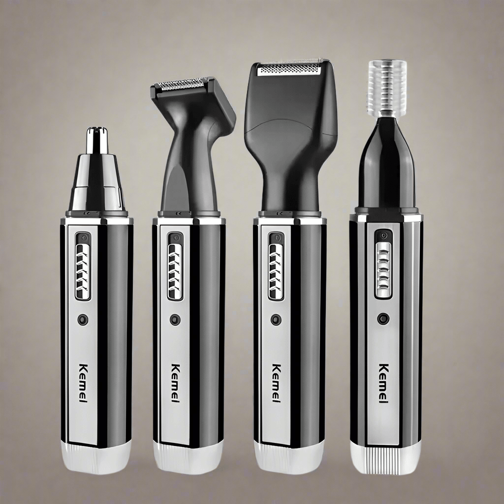 Ear Trimmer 4-in-1 Rechargeable Nose Ear Hair Trimmer Grooming Kit