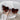 Retro Cat Eye Sunglasses - Pearl Heart Design Fashion Eyewear - DecorOfficial