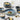 Blue Gradient Ceramic Bowls Set - Elegant Dinner and Dessert Plates - DecorOfficial