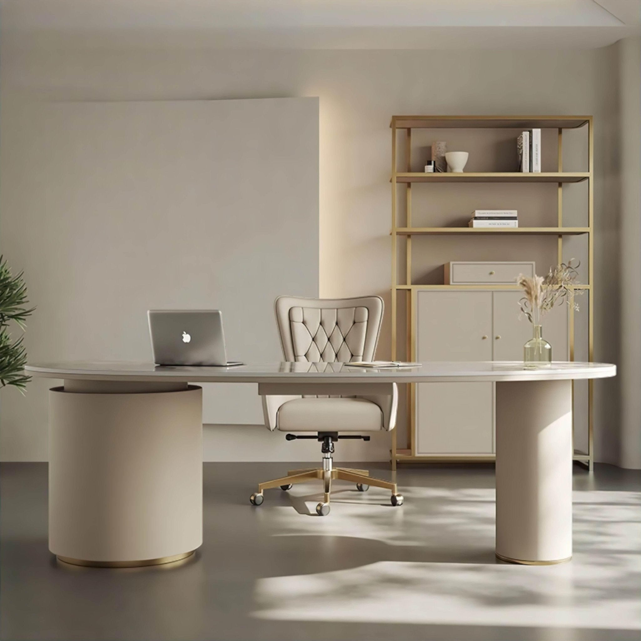 Cesarina Office Desk - Modern Writing Desk with Storage | DecorOfficial