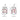 Handmade Glass Cup Set - 600ml Strawberry Cold Drink Cups with Lip Straws - DecorOfficial