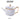 Luxury Bone China Tea and Coffee Set - Elegant Gold Porcelain Pot and Cups - DecorOfficial