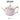 Luxury Bone China Tea and Coffee Set - Elegant Gold Porcelain Pot and Cups - DecorOfficial