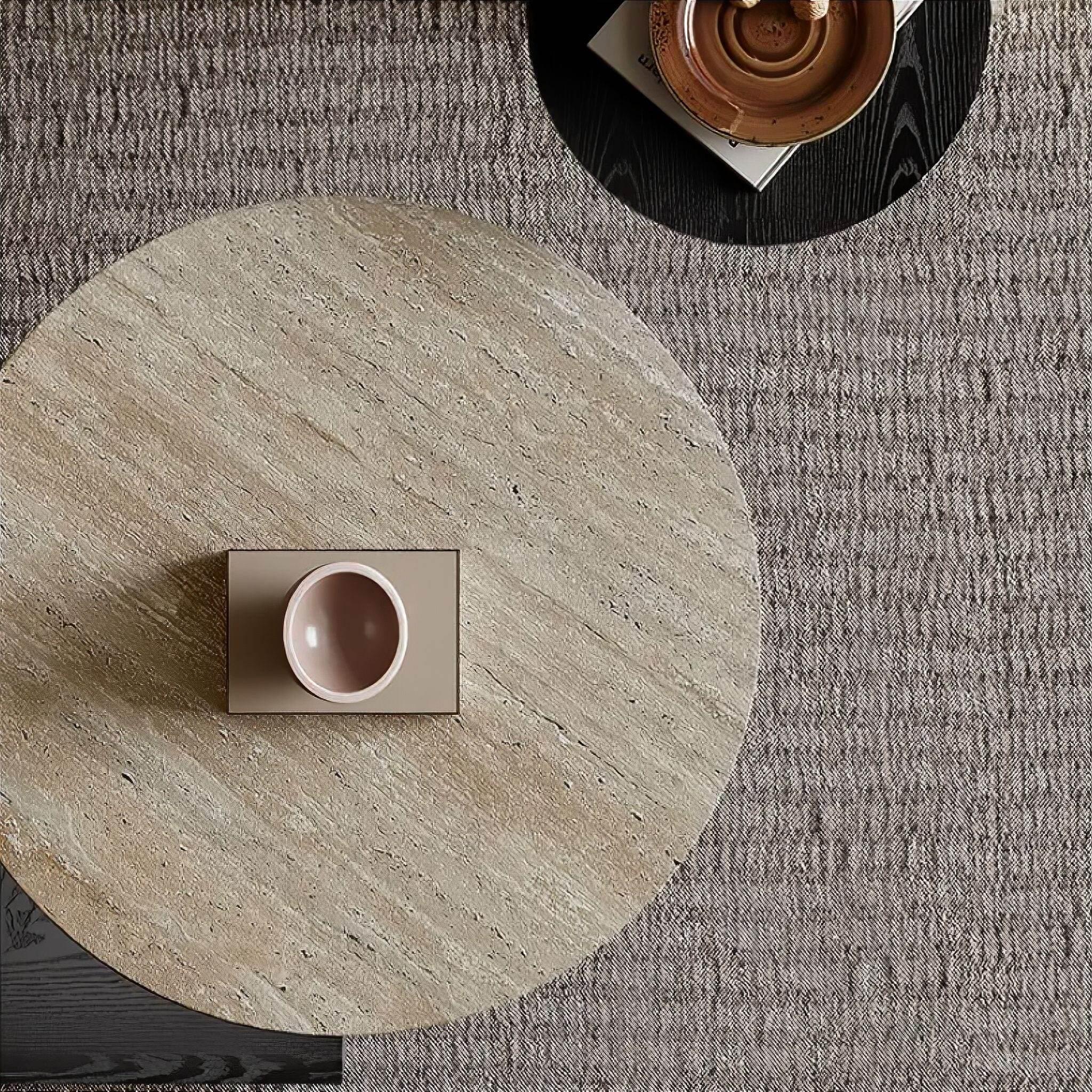 Modern Travertine Coffee Table Set - Oraine Living Room Furniture ...