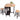 Rustic Kitchen Island Table Set - 2 Stools Dining Furniture - DecorOfficial