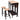 Rustic Kitchen Island Table Set - 2 Stools Dining Furniture - DecorOfficial